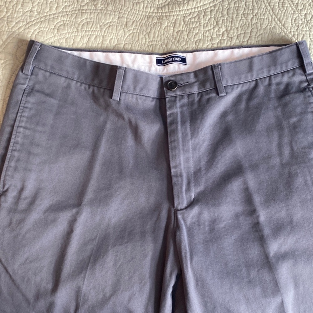 Men’s Lands’ End gray pants waist 36 x30